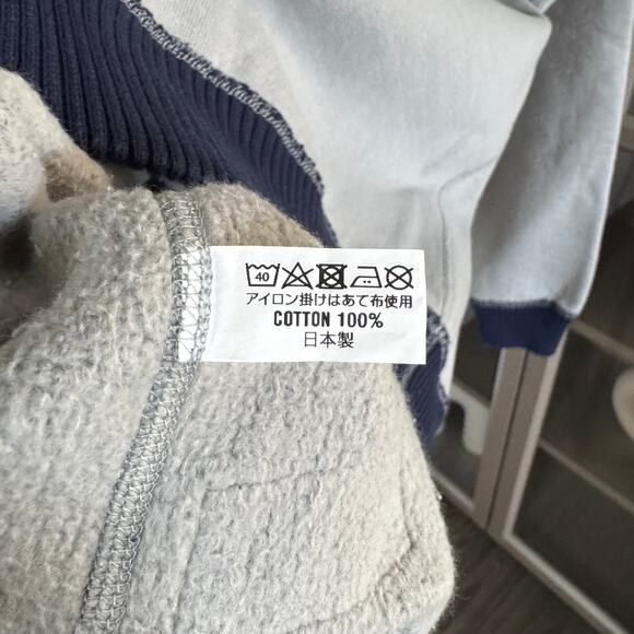 Iron Heart Ultra Heavyweight Loopwheel Grey Navy Zip-Up Hoodie L NEW 14oz Jacket - Picture 7 of 8